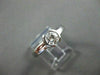 ESTATE WIDE .55CT DIAMOND 14K WHITE GOLD ROUND SEMI BEZEL ENGAGEMENT RING #18137