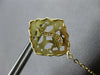 EXTRA LARGE 20.76CT DIAMOND & MOONSTONE 14KT YELLOW GOLD FLOWER HANGING EARRINGS
