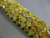 GIA LARGE 51.38CT WHITE & FANCY YELLOW DIAMOND 18KT YELLOW GOLD TENNIS BRACELET