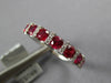 ESTATE 0.96CT DIAMOND & AAA RUBY 18KT WHITE GOLD 3D ROUND ANNIVERSARY RING