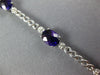7.04CT DIAMOND & AAA AMETHYST 14KT WHITE GOLD 3D OVAL & ROUND TENNIS BRACELET