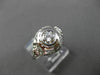 ANTIQUE LARGE .52CT ROUND DIAMOND 18K WHITE GOLD FILIGREE ENGAGEMENT RING #23334