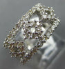 ESTATE WIDE .84CT DIAMOND 18KT WHITE GOLD 3D CLASSIC SIDEWAYS SQUARE FUN RING