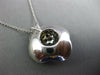 1.25CT WHITE & BLUE DIAMOND 14K WHITE GOLD 4 LEAF CLOVER FLOWER FLOATING PENDANT