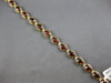 10.71CT DIAMOND & AAA GARNET 14KT YELLOW GOLD 3D OVAL & ROUND TENNIS BRACELET