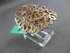 ESTATE LARGE .20CT DIAMOND 18KT ROSE GOLD 3D OPEN FLOWER FILIGREE ETOILE RING