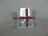 ESTATE .36CT AAA PINK SAPPHIRE 18KT ROSE GOLD 3D CLASSIC CROSS RING
