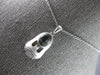 ESTATE .12CT DIAMOND 14K WHITE GOLD MATTE & SHINY BABYGIRL SHOE FLOATING PENDANT