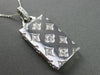 ANTIQUE LARGE .30CT DIAMOND 14KT WHITE GOLD 3D FLORAL PURSE BAG PENDANT #19086