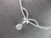 LARGE 1.12CT DIAMOND 14K WHITE GOLD ROUND & BAGUETTE TEAR DROP BAR LOVE NECKLACE