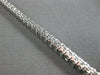WIDE 6.57CT DIAMOND 14KT WHITE GOLD 3D PRINCESS PRONG INVISIBLE TENNIS BRACELET