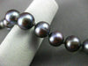 ESTATE AAA PURPLISH GRAY TAHITIAN PEARL 14KT WHITE GOLD FILIGREE NECKLACE #21941