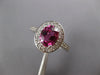 LARGE 2.36CT DIAMOND & AAA PINK TOURMALINE 14KT WHITE GOLD OVAL ENGAGEMENT RING