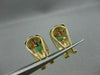 ESTATE .80CT DIAMOND & EMERALD 14KT YELLOW & WHITE GOLD CLIP ON EARRINGS #21748