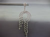 EXTRA LARGE 4.50CT DIAMOND 14K WHITE GOLD HORSE SHOE CHANDELIER HANGING EARRINGS