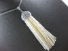 EXTRA LARGE & LONG 2CT DIAMOND & AAA SOUTH SEA PEARL 18K WHITE GOLD FUN NECKLACE