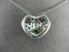 ESTATE 1.07CT WHITE & CHOCOLATE FANCY DIAMOND 14K GOLD HEART LOVE PENDANT #14426