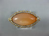 1.10CT DIAMOND & YELLOW SAPPHIRE & PINKISH ORANGE QUARTZ 14KT 2 TONE GOLD RING