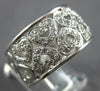 WIDE 1.0CT DIAMOND 18KT WHITE GOLD 3D MULTI HEART SEMI ETERNITY ANNIVERSARY RING