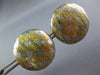 ESTATE LARGE 18KT YELLOW GOLD AND SILVER 3D ROUND CLIP ON CLASSIC EARRINGS