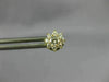 ESTATE .43CT DIAMOND 18KT YELLOW GOLD 3D CLASSIC CLUSTER FLOWER STUD EARRINGS