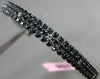 ESTATE 5.46CT DIAMOND & SAPPHIRE 14KT BLACK GOLD 3 ROW FLEXIBLE BANGLE BRACELET