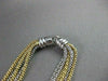 ESTATE 14KT W&Y GOLD MULTI STRANDED NECKLACE W/ LOBSTER LOCK ITALY BEAUTIFUL 776