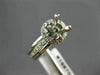 ESTATE WIDE .35CT DIAMOND 14KT WHITE GOLD HALO SEMI MOUNT ENGAGEMENT RING #19870