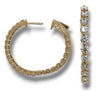 1.18CT DIAMOND 14KT YELLOW GOLD ROUND SHARED PRONG LUCIDA HOOP HANGING EARRINGS