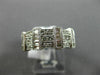 ESTATE .78CT ROUND & BAGUETTE DIAMOND 18KT WHITE GOLD MULTI ROW ANNIVERSARY RING
