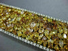 GIA LARGE 57.49CT MULTI COLOR DIAMOND 18KT 2 TONE GOLD CLUSTER TENNIS BRACELET