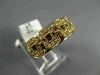 ESTATE WIDE .22CT DIAMOND 18KT WHITE & ROSE GOLD 3D SQUARE HALO ANNIVERSARY RING