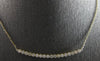 ESTATE .83CT DIAMOND 14K YELLOW GOLD 3D CLASSIC ROUND FILIGREE BAR LOVE NECKLACE