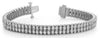 ESTATE WIDE 5.0CT DIAMOND 14KT WHITE GOLD CLASSIC 2 ROW CHANNEL TENNIS BRACELET