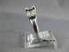 .57CT DIAMOND 18KT WHITE GOLD 3D ROUND & BAGUETTE CLUSTER SQUARE ENGAGEMENT RING