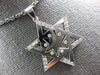 .52CT DIAMOND 14K WHITE GOLD STAR OF DAVID DOUBLE PLATED ETOILE FLOATING PENDANT