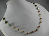 ANTIQUE LONG AAA HEMATITE & RUBY 18KT YELLOW GOLD 3D SHOOTING STAR FUN NECKLACE