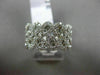 ESTATE 1.66CT DIAMOND 14KT WHITE GOLD 2 ROW FILIGREE SEMI ETERNITY WEDDING RING