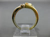 ESTATE WIDE 1.12CT DIAMOND & AAA RUBY 14KT TWO TONE GOLD SEMI MOON RING #11184