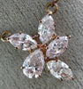 1.54CT WHITE & PINK DIAMOND 18K WHITE & ROSE GOLD 3D BY THE YARD FLOWER NECKLACE