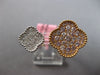 LARGE .89CT WHITE & PINK DIAMOND 18K WHITE & ROSE GOLD FLOWER FILIGREE LOVE RING