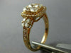 ESTATE 1.32CT DIAMOND 18KT ROSE GOLD ROUND CLUSTER SQUARE HALO ANNIVERSARY RING