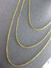 ANTIQUE EXTRA LONG 18KT YELLOW GOLD 3D HANDCRAFTED LINK CHAIN NECKLACE #27998