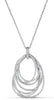 ESTATE LARGE 2.05CT DIAMOND 18KT WHITE GOLD 3D TEAR DROP TRINITY LOVE PENDANT