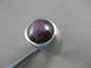 ESTATE PURPLE CABACHON STAR SAPPHIRE 14KT WHITE GOLD SOLID MENS RING 15mm #7887