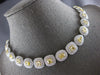 GIA EXTRA LARGE 36.62CT WHITE & FANCY YELLOW DIAMOND 18K 2 TONE GOLD 3D NECKLACE