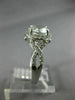 ESTATE 2.93CT AAA WHITE TOPAZ 14KT WHITE GOLD 3D INFINITY LOVE ENGAGEMENT RING