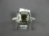 .63CT DIAMOND 14KT WHITE GOLD 3D SQUARE HALO SEMI MOUNT ENGAGEMENT RING #22374