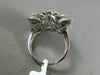 ESTATE LARGE 1.47CT ROUND & BAGUETTE CUT DIAMOND 18KT TWO TONE GOLD FLOWER RING