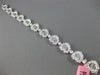 ESTATE LARGE 10.34CT ROUND BAGUETTE DIAMOND 18K WHITE GOLD HEART TENNIS BRACELET